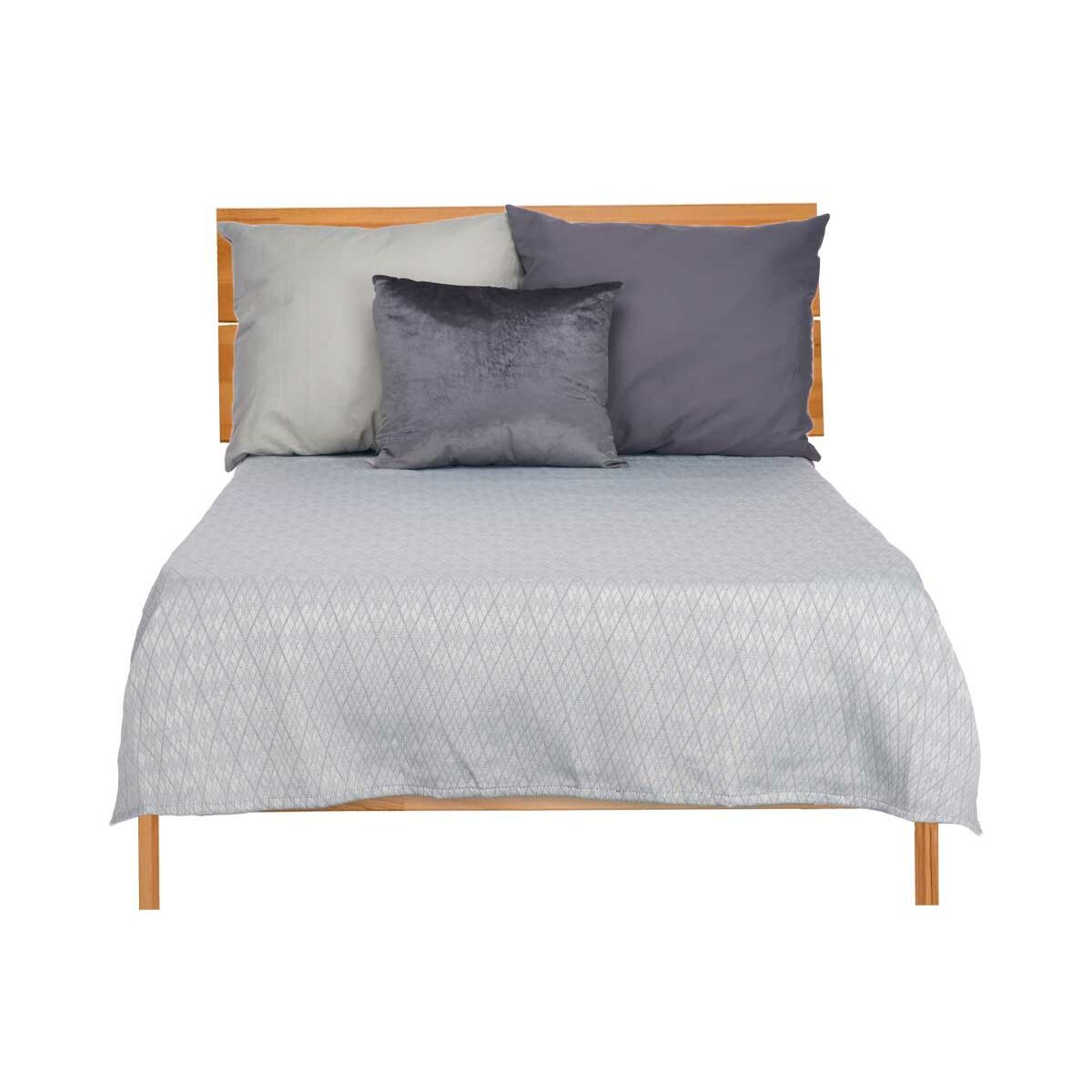 Bed cover 240 x 260 cm diamonds Grey (4 pieces)-2