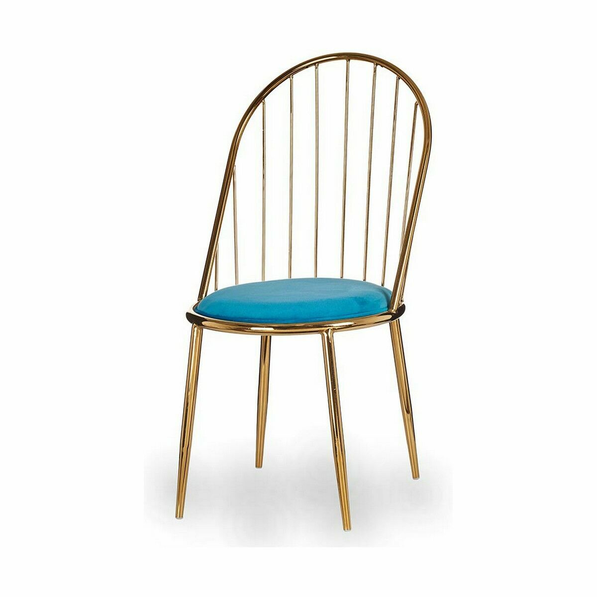 Plank Chair Blue Gold Plated 48 x 95.5 x 48 cm (2 pieces)-2