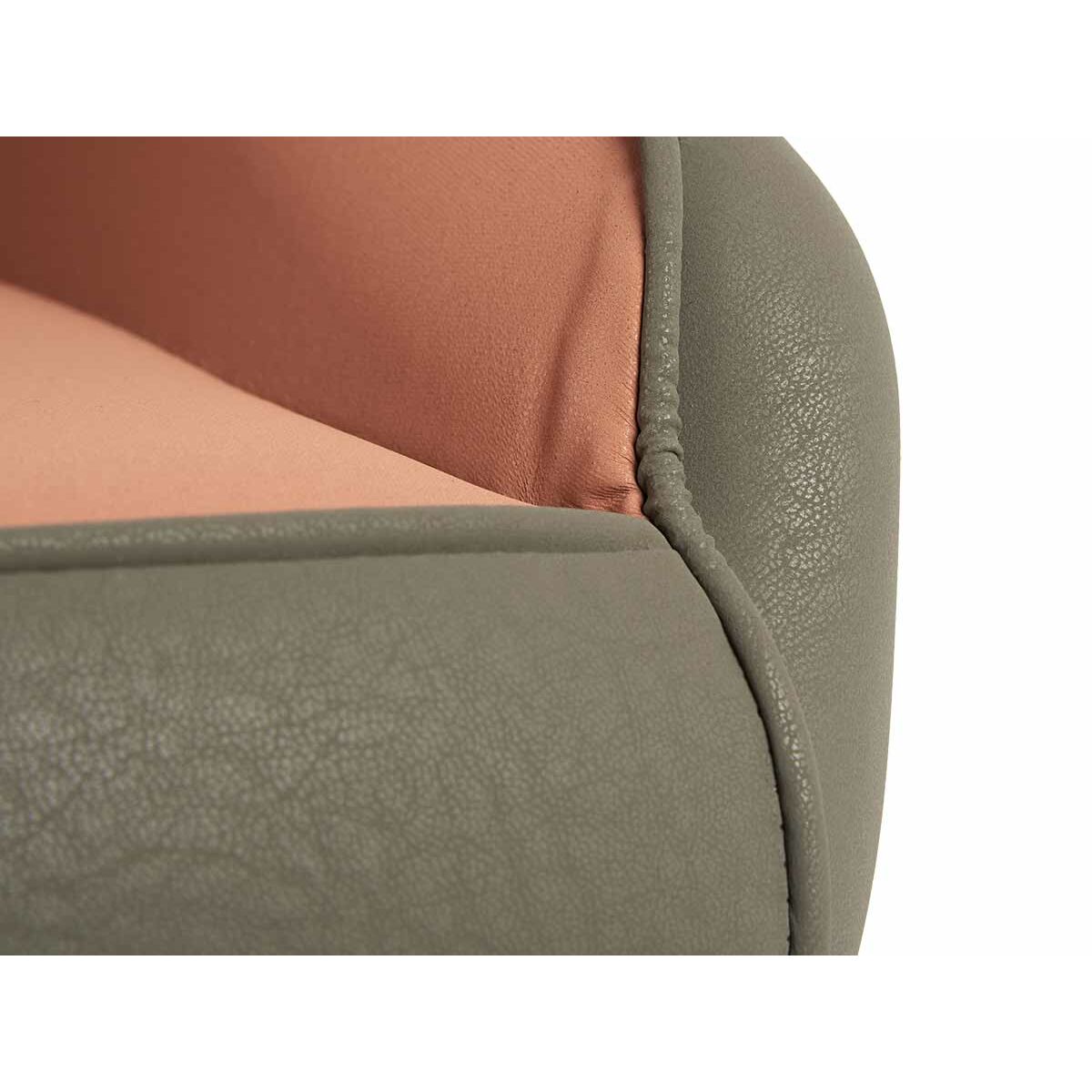 Armchair Rays Black Grey Pink Steel 51 x 92 x 65 cm (2 pieces)-4