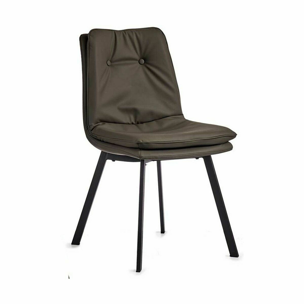 Chair Buttons Black Gray Steel 62 x 85 x 47 cm (2 pieces)-2