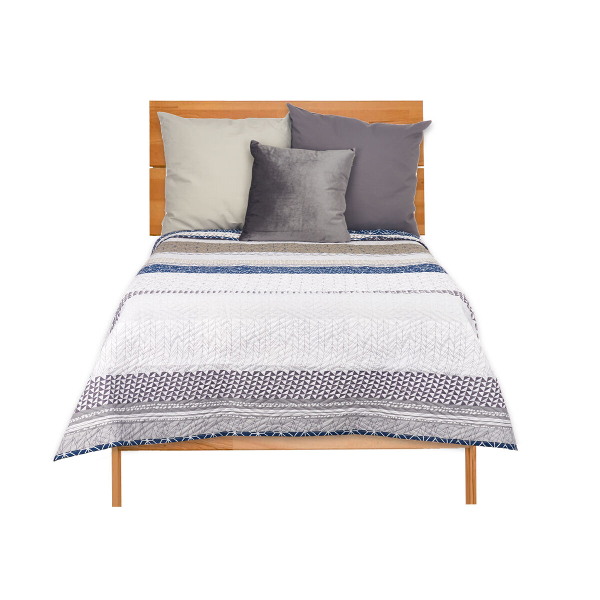 Revestimento bilateral 180 x 260 cm Hexagonal Azul Branco Cinza (6 mil)-2