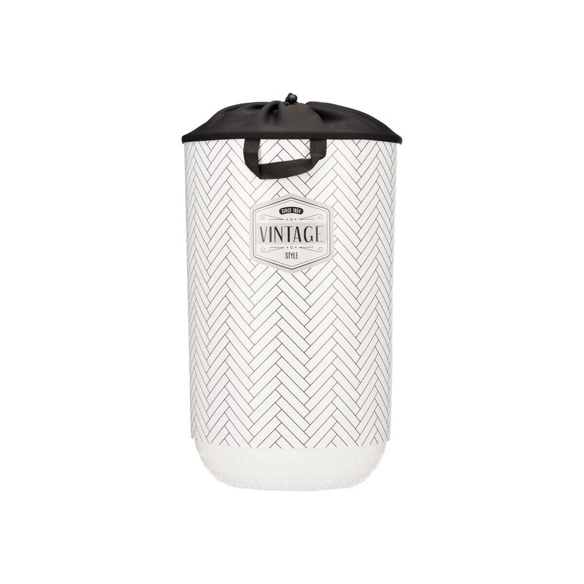 Кошик для білизни Vintage Білий Пластик 40 L 34 x 52,5 x 34 cm (4 штук)-2
