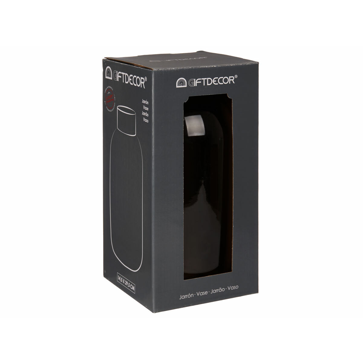 Кувшин Серый Позолоченный Cтекло 14,5 x 29,5 x 14,5 cm (6 штук)-3