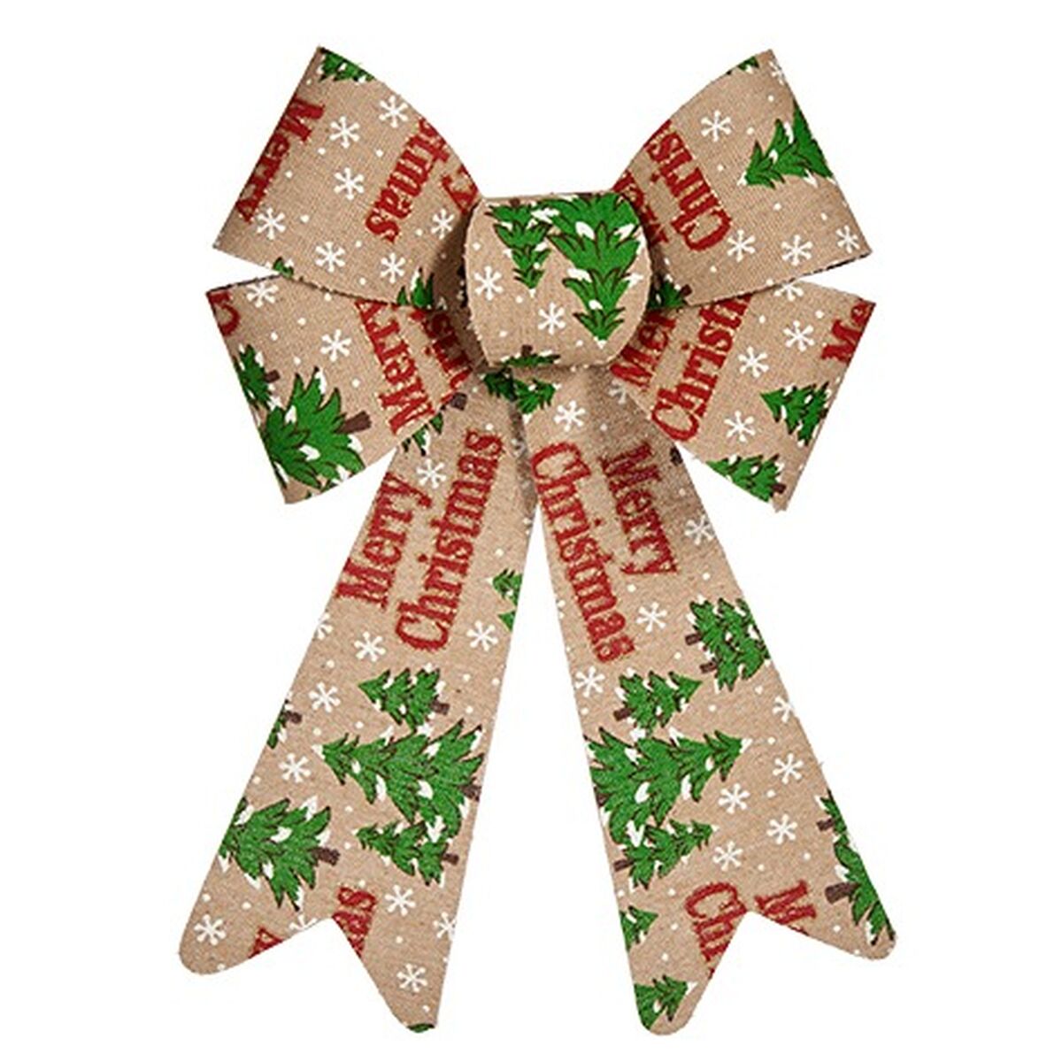 Бант Merry Christmas Новогоднее украшение Разноцветный PVC 16 x 24 x 4 cm (12 штук)-2