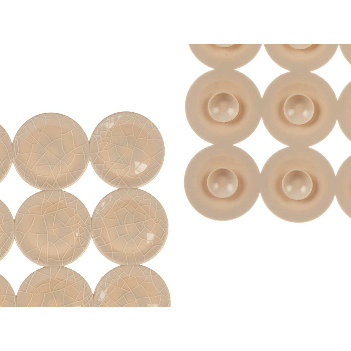 Сырғанамайтын душ кілемшесі Bej PVC 54 x 54 x 1 см (6 дана)-3