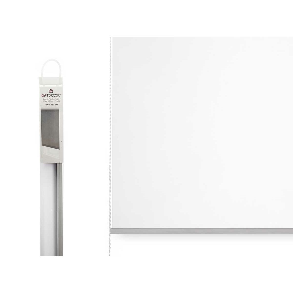 Рольставни 150 x 180 cm Белый Ткань Пластик (6 штук)-3