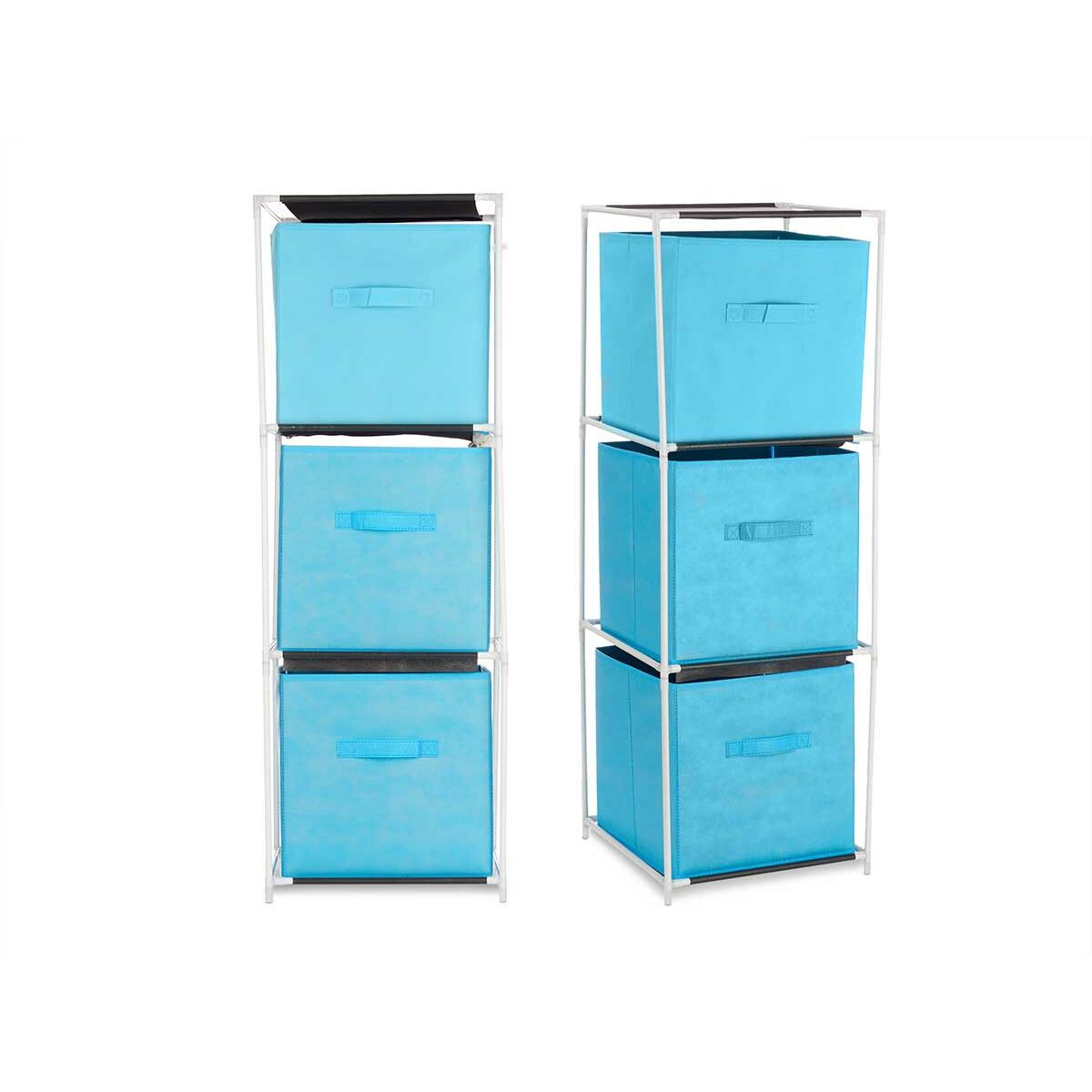 Полка Синий Белый полипропилен Железо TNT (Non Woven) 35 x 35 x 102 cm (6 штук)-3