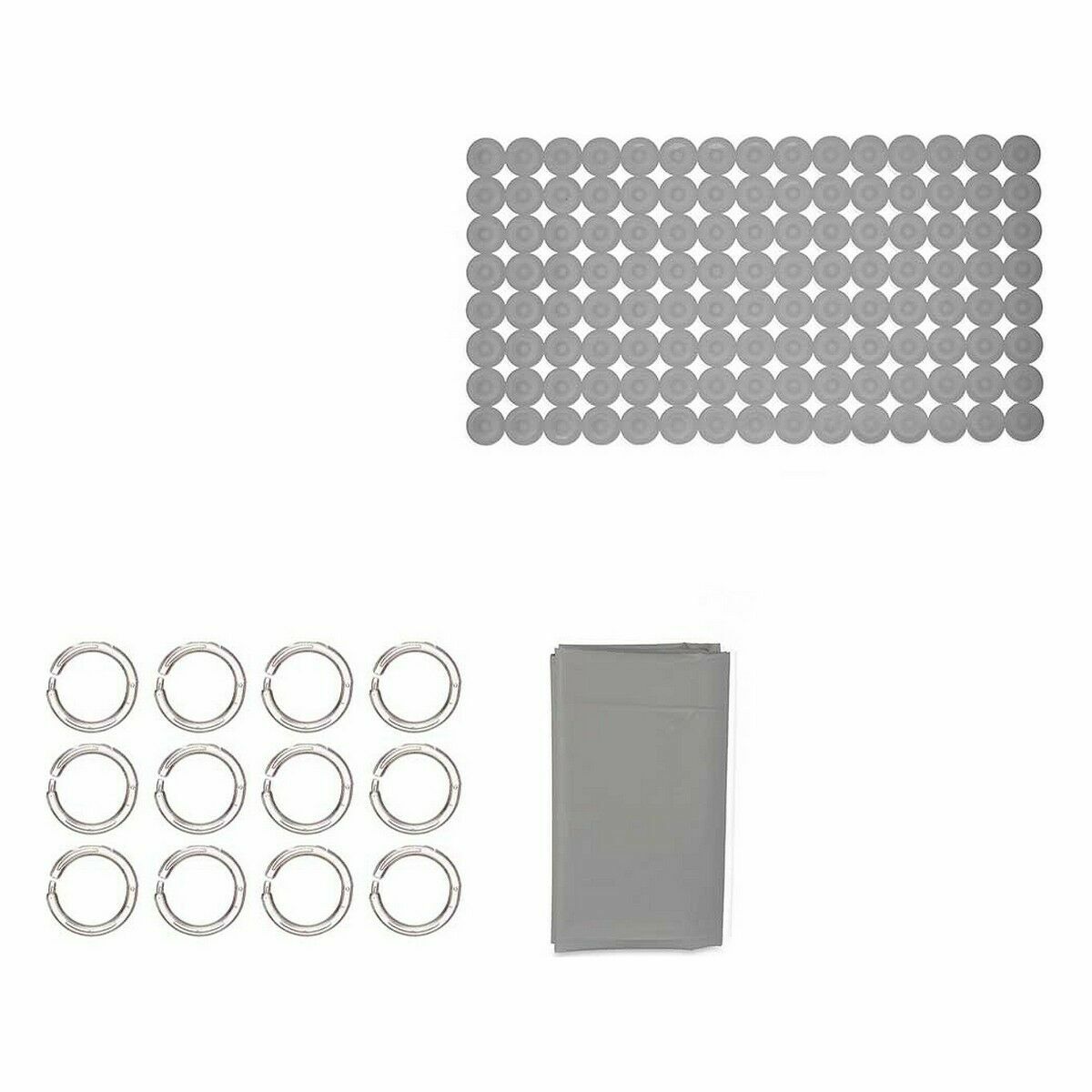 Banyo kiti Gri PVC polietilen EVA (12 adet)-2