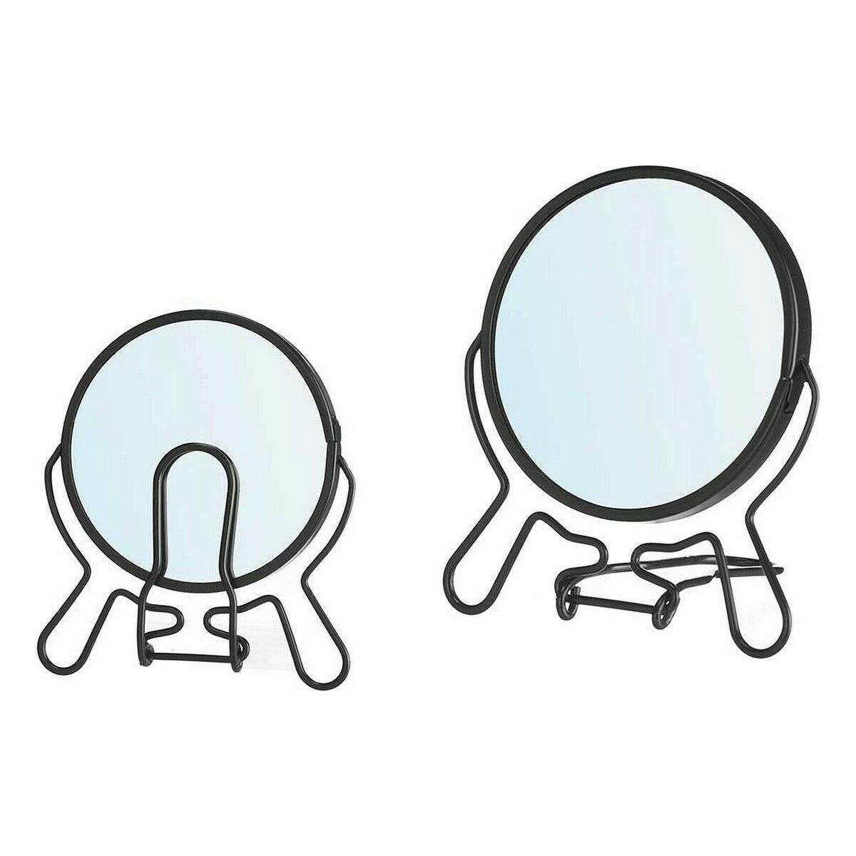 Magnifying Mirror Black Iron 11 x 13 x 1.5 cm (12 pieces)-2