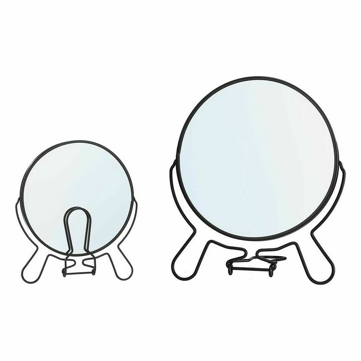 Увеличительное Зеркало Чёрный Железо 15,5 x 18 x 1,5 cm (12 штук)-2