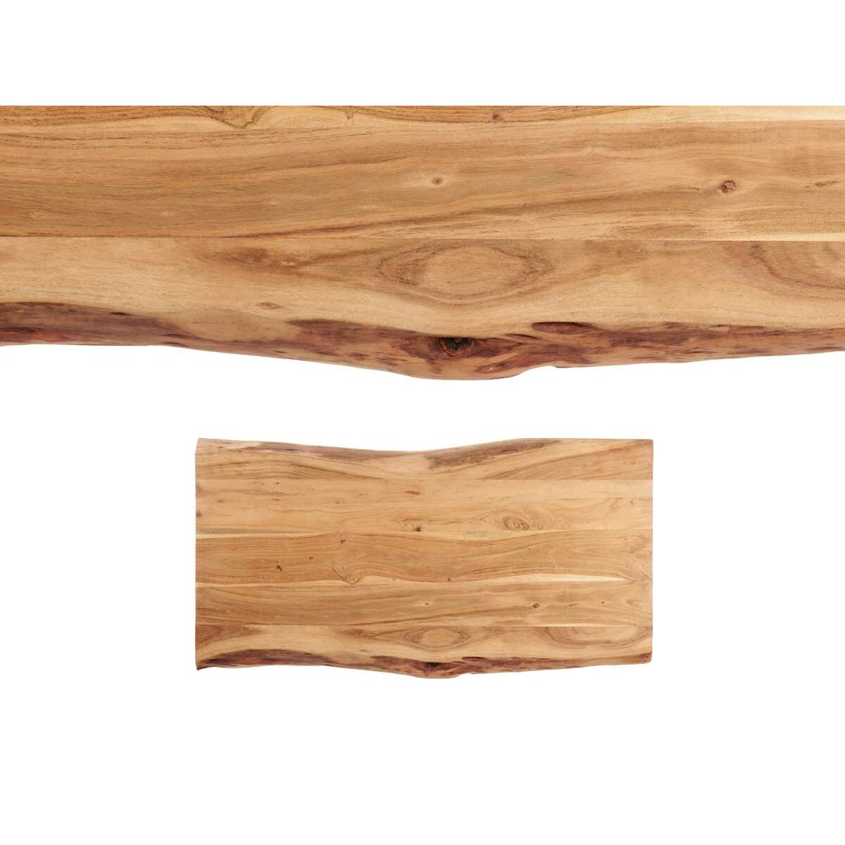 Вспомогательный стол Holo 120 x 60 x 47 cm Коричневый Чёрный древесина акации-2