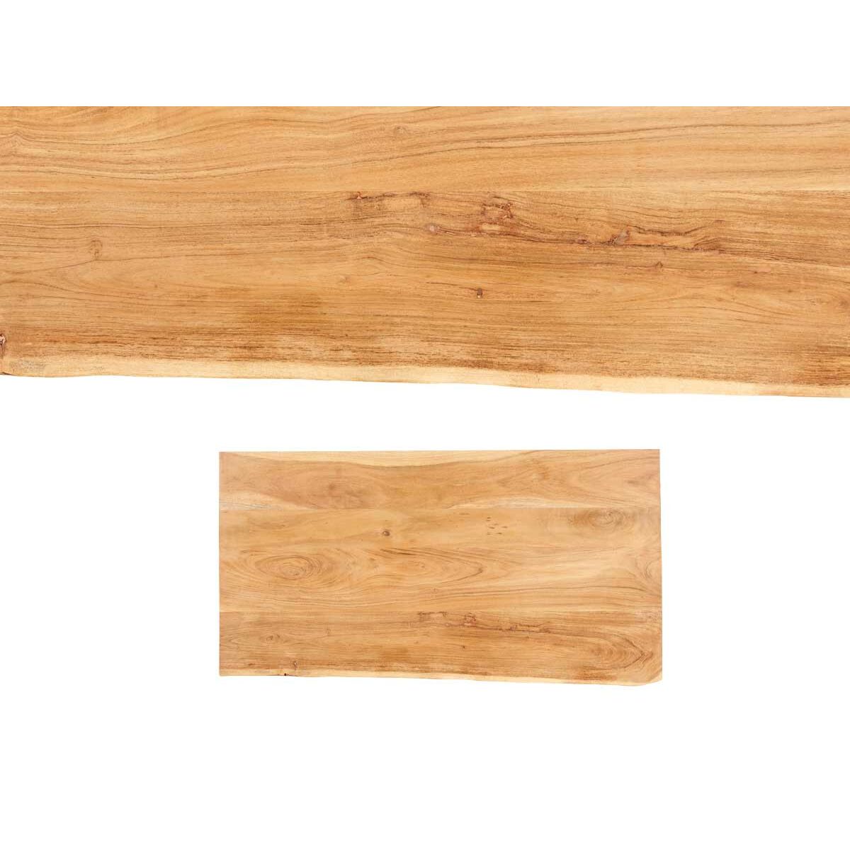 Auxiliary table Live Edge 120 x 60 x 46 cm Brown Black Acacia Wood-2