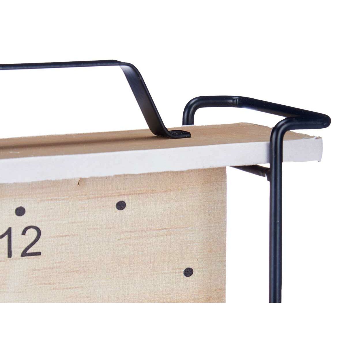 Настольные часы Чёрный Металл Деревянный MDF 23 x 21 x 7 cm (6 штук)-2