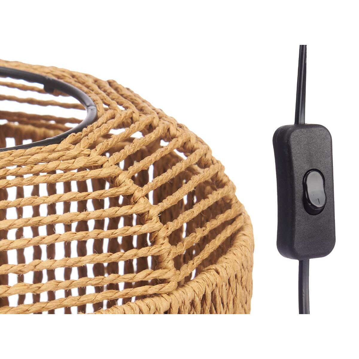 Настольная лампа Веревка 40 W Коричневый Чёрный 21 x 27 x 20 cm (4 штук)-3