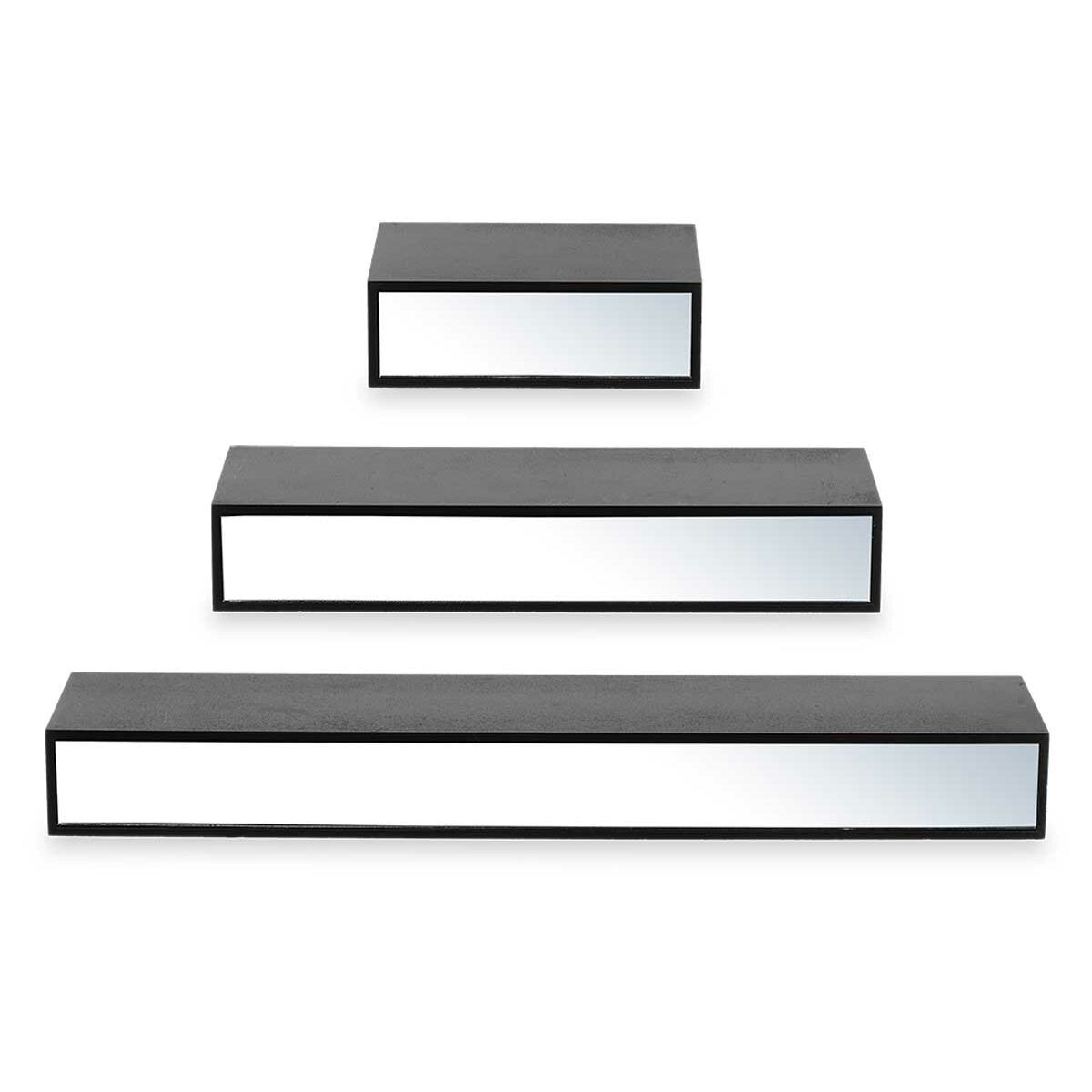 Shelves Wooden MDF 3 Items Mirror set (4 pieces)-2