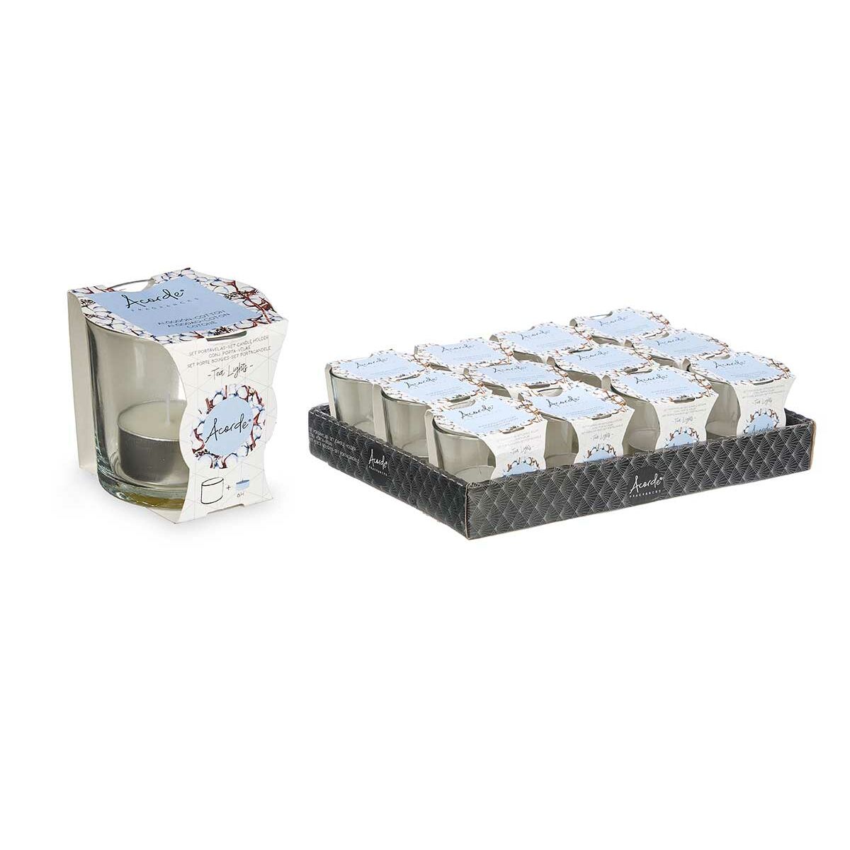 Ароматизированная свеча 7 x 7 x 7 cm (12 штук) Стакан Хлопок-3