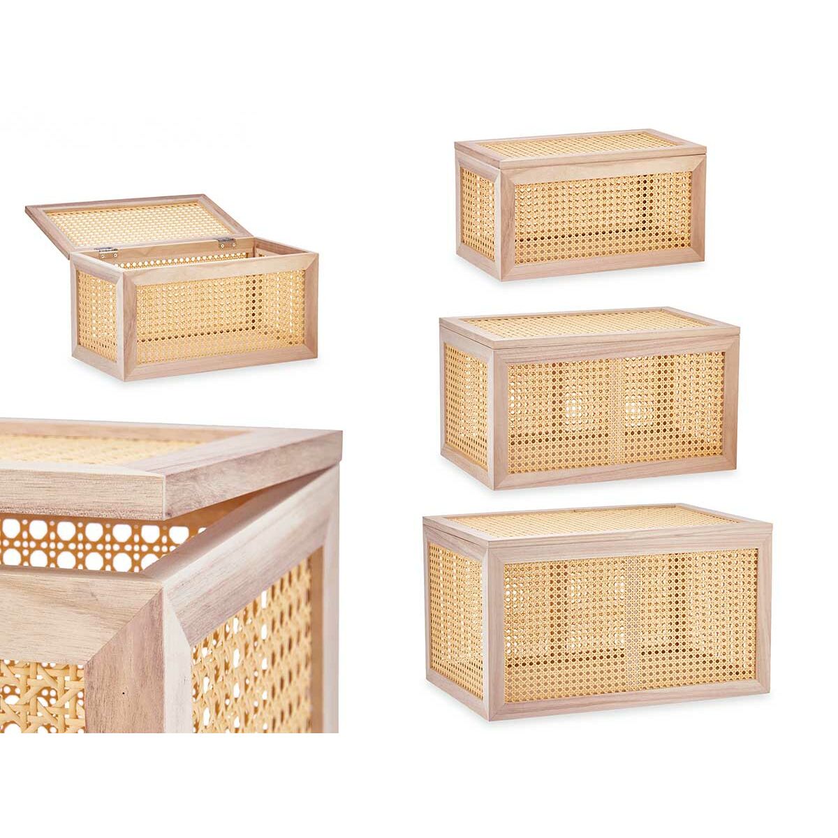 Набор сундуков Древесина павловнии 3 Предметы-2