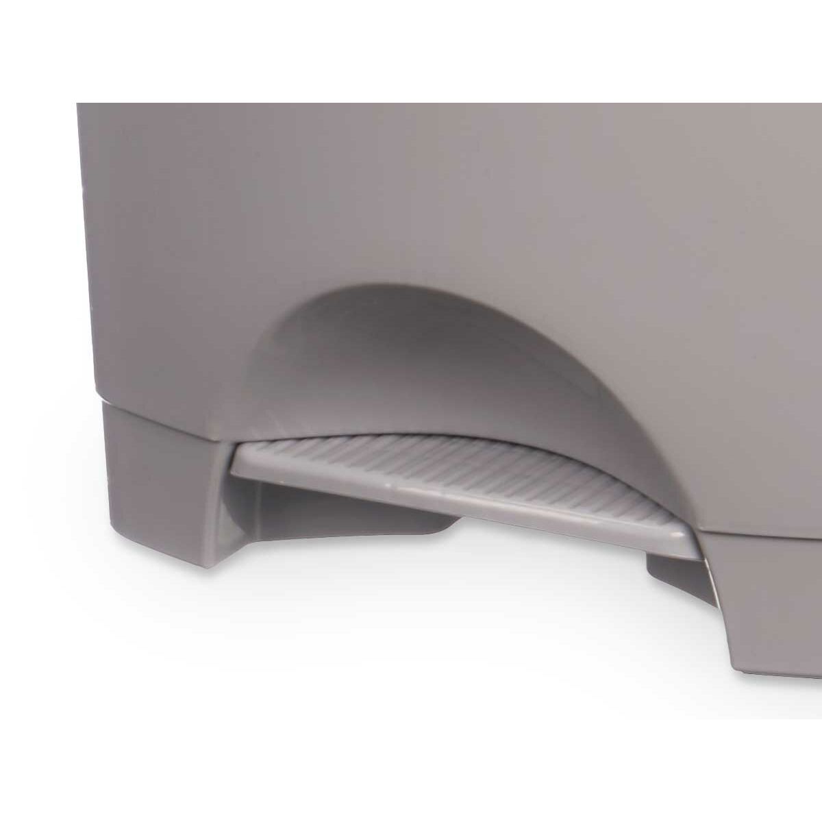 Мусорное ведро с педалью Серый Пластик 50 L (3 штук)-4