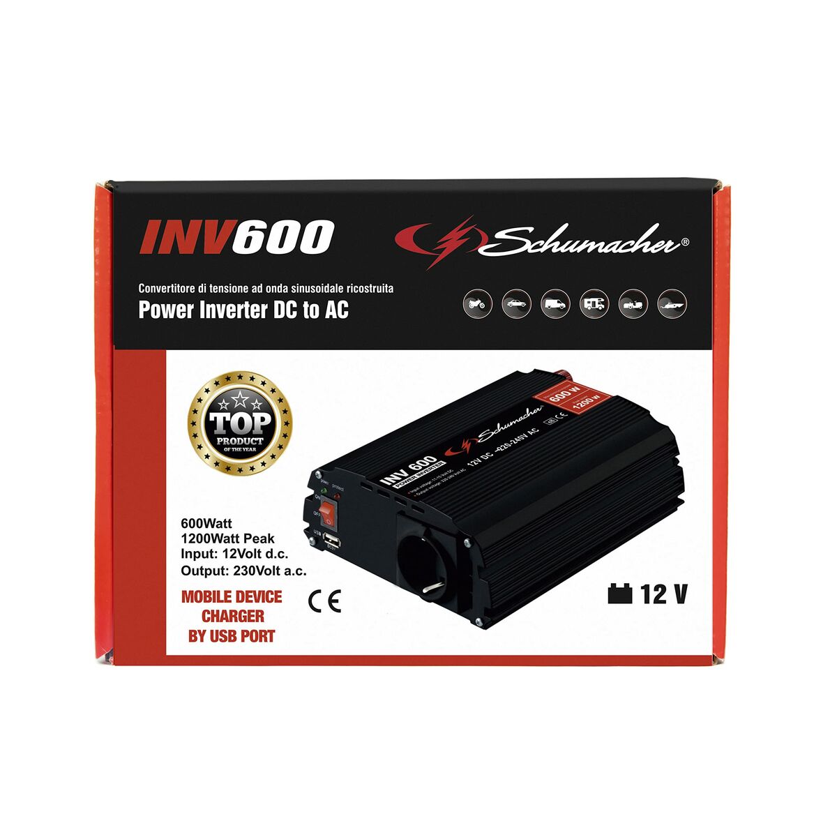 Электрический конвертер Schumacher SCHS7002402 600-1200 W-4