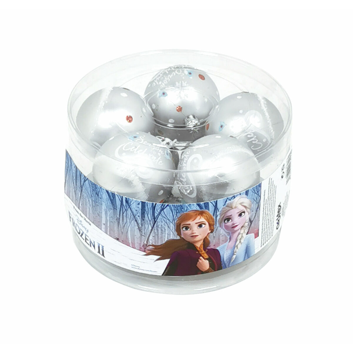 Ёлочный шарик Frozen Memories Серебристый 10 штук Пластик (Ø 6 cm)-3