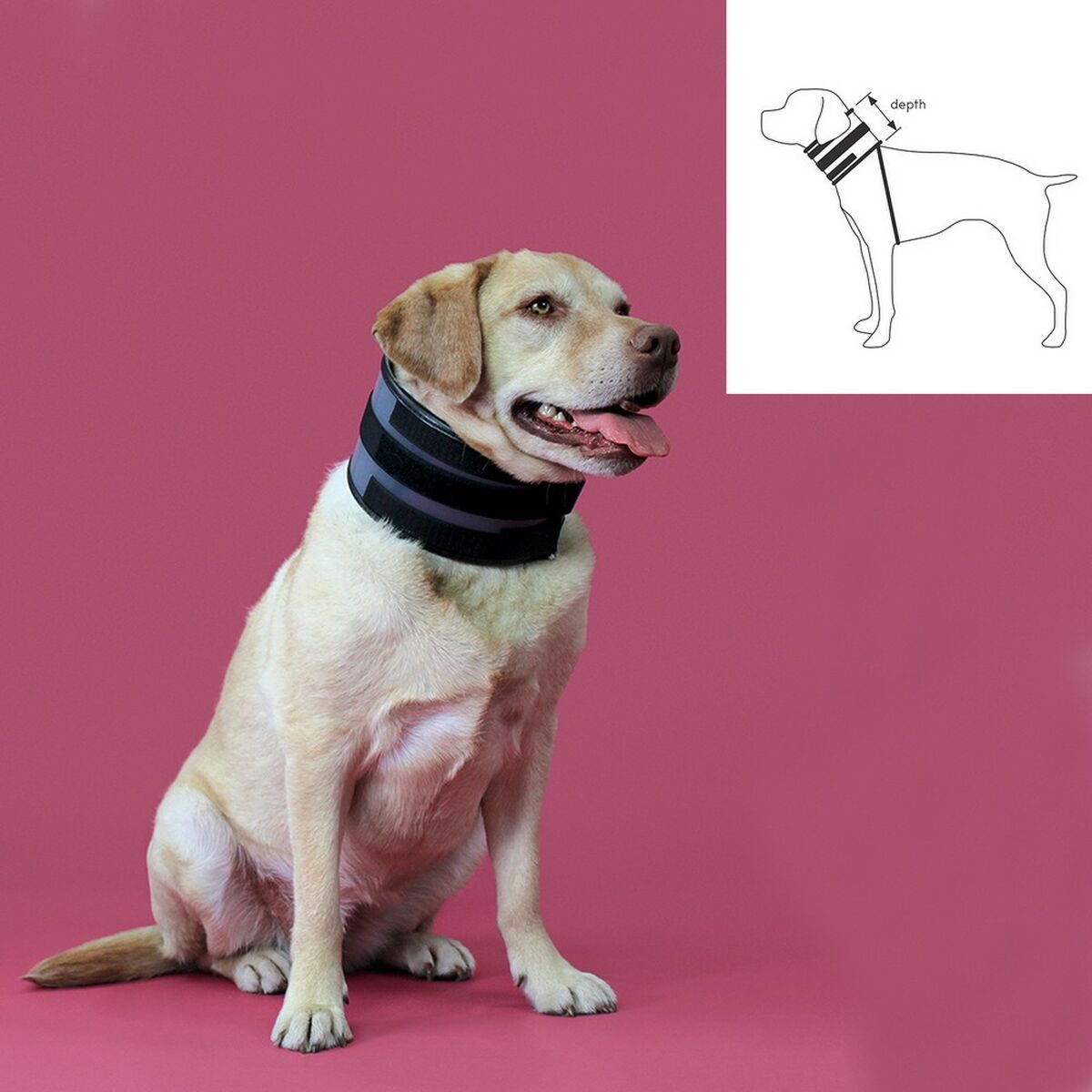 KVP Geniş Köpek Yaka Siyah-2