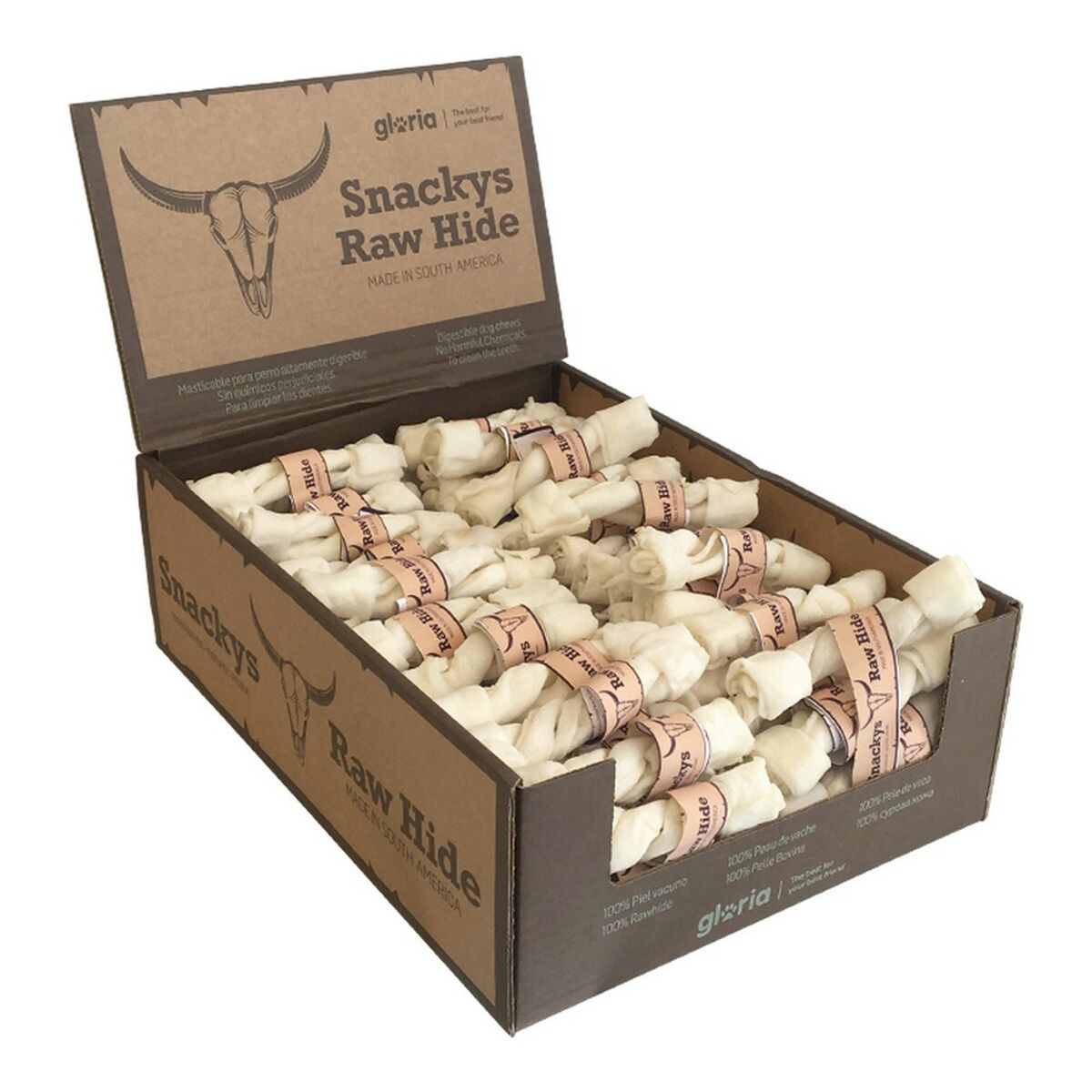 Закуска для собак Gloria Rawhide Stick 12,5 cm Жевательный 100 штук-2