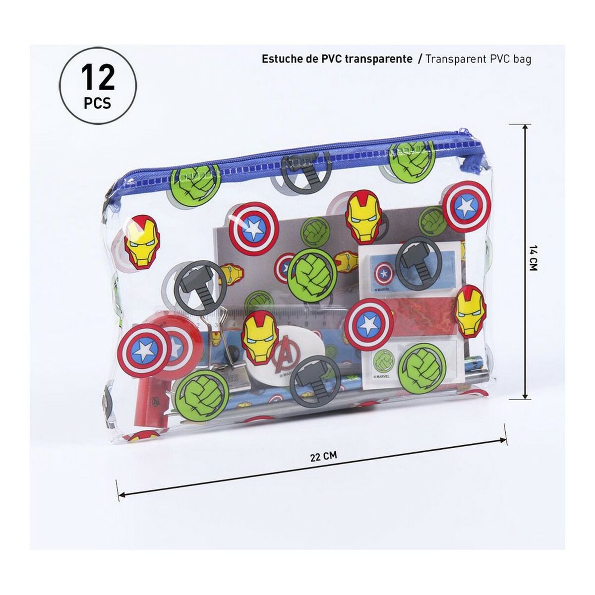 Канцелярский Набор The Avengers Серый (12 pcs)-2