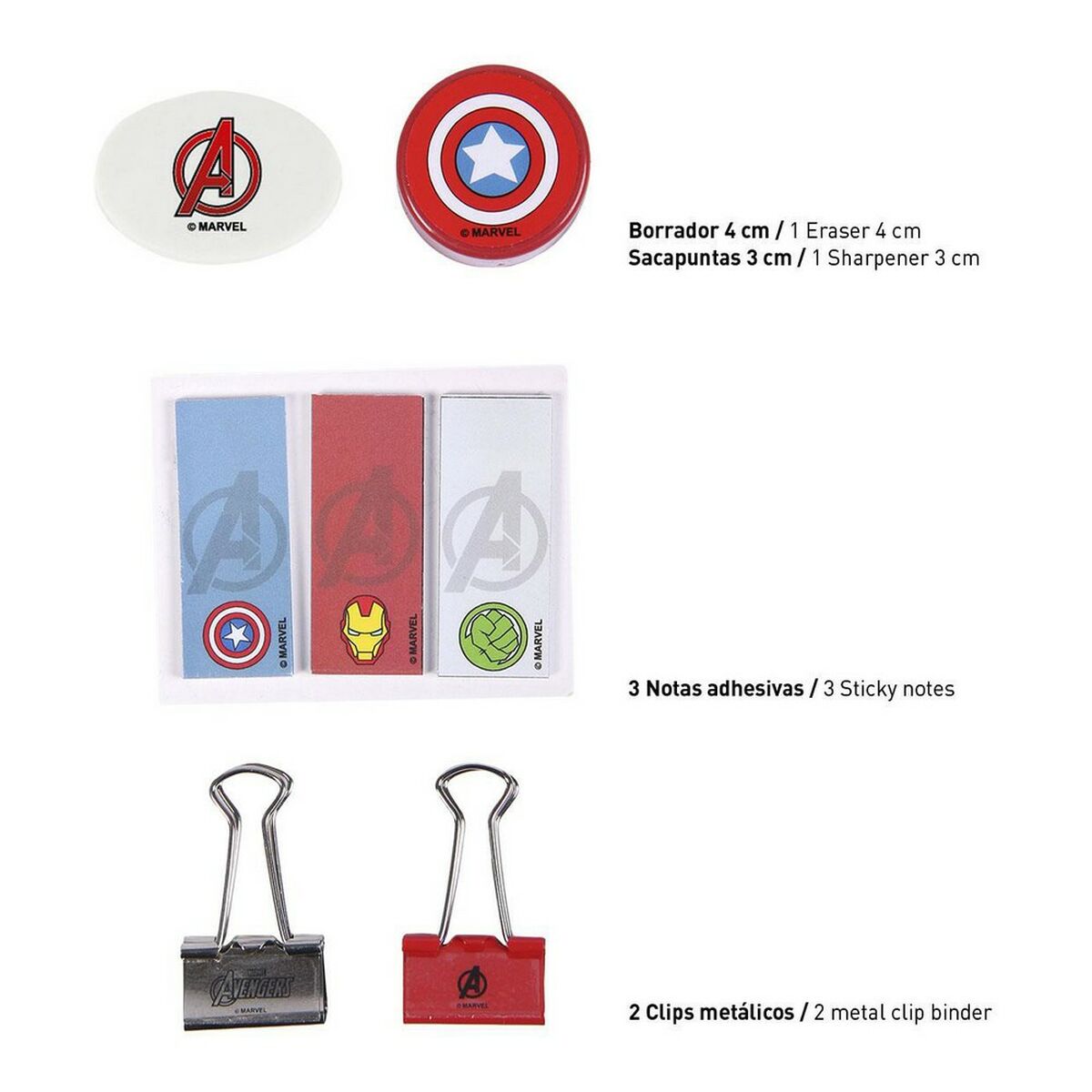 Канцелярский Набор The Avengers Серый (12 pcs)-3
