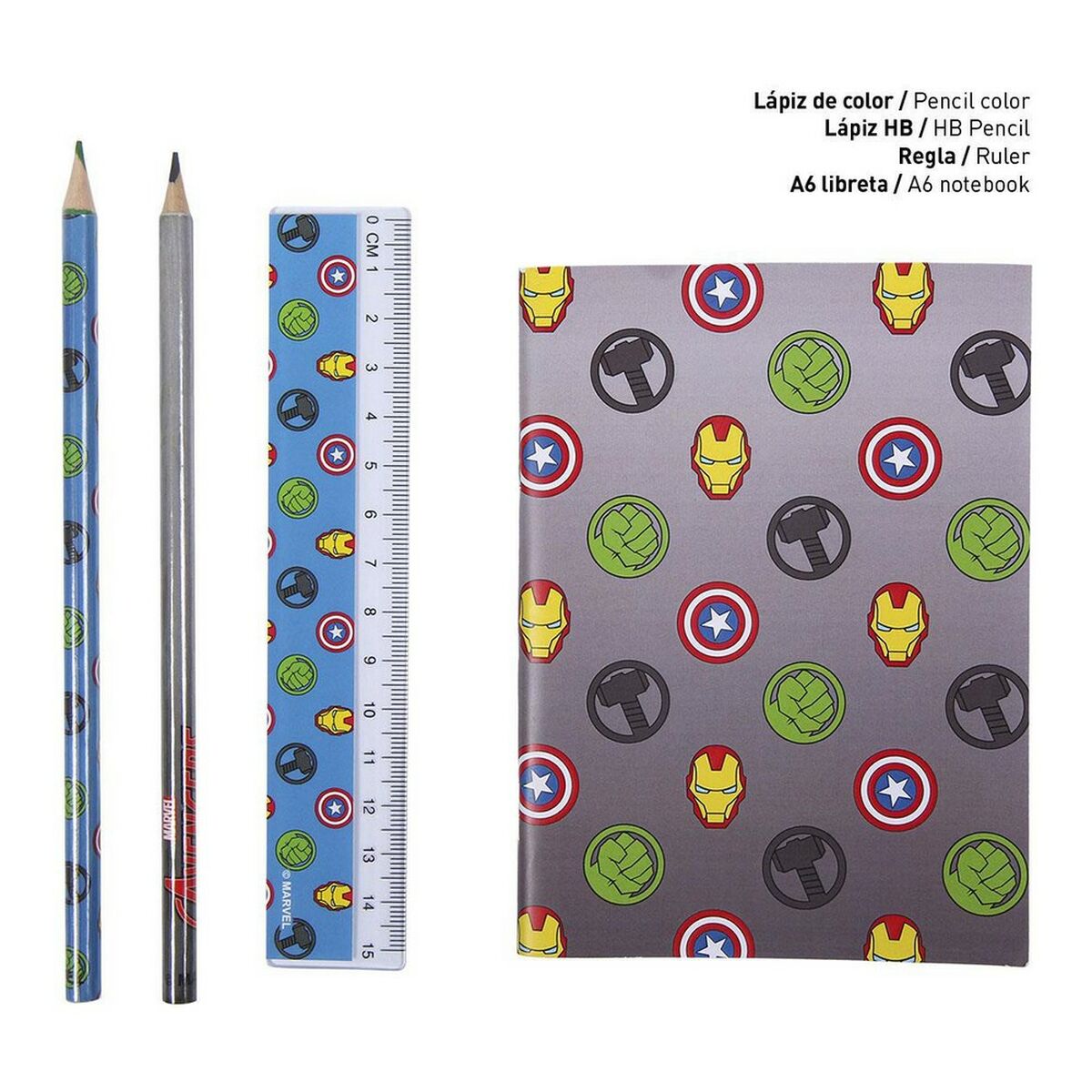 Канцелярский Набор The Avengers Серый (12 pcs)-6