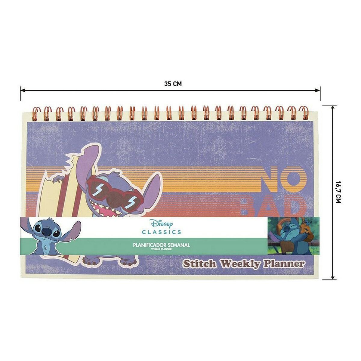 Еженедельный планировщик Disney Stitch бумага (35 x 16,7 x 1 cm)-4