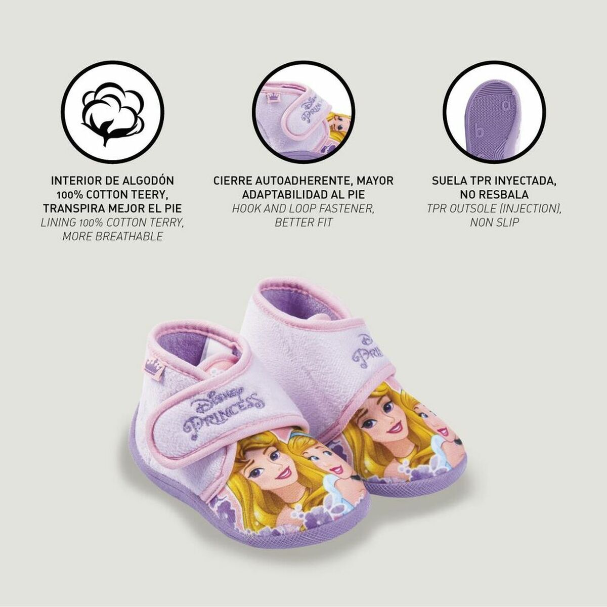 Домашними тапочками Disney Princess Розовый-3