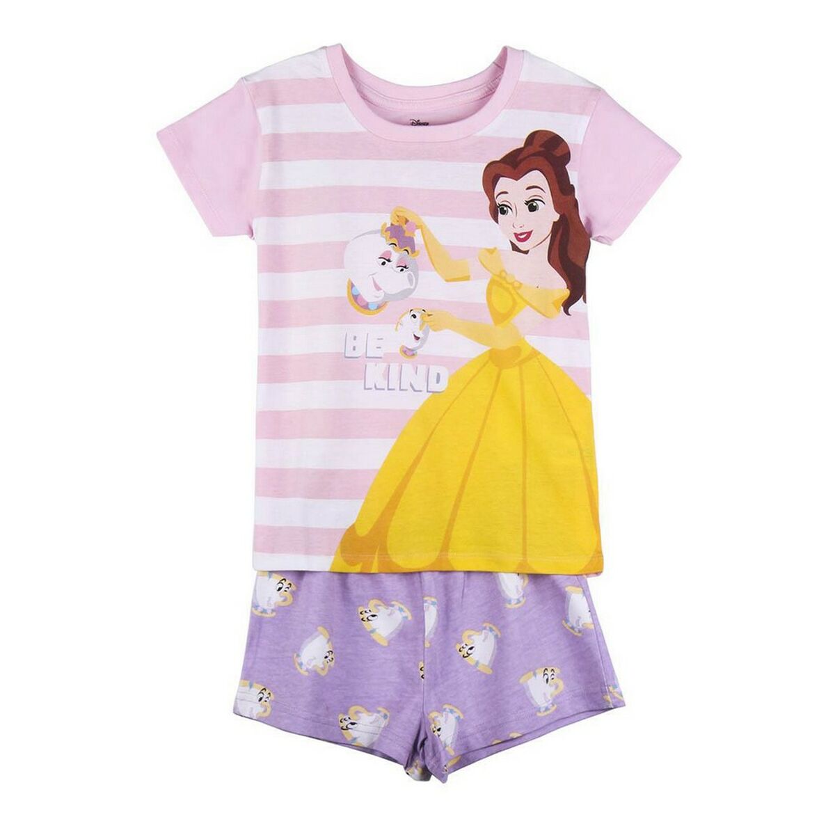 Pijama de verano para niños Disney Princess Rosa