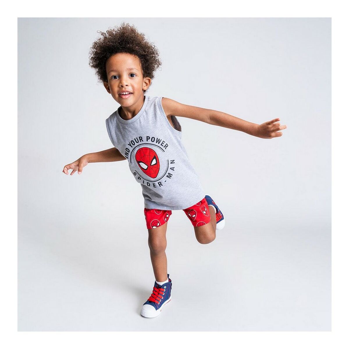 Ұл балаларға арналған жазғы пижама Spider-Man Сұр-2