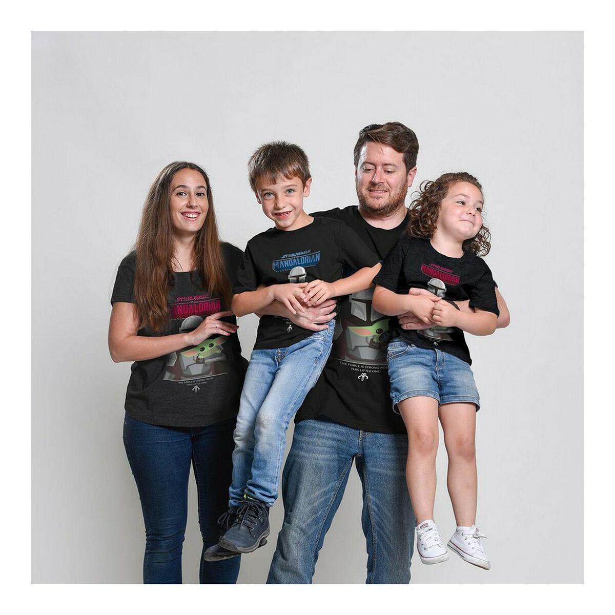Балаларға арналған қысқа жеңді футболка The Mandalorian Қара-2