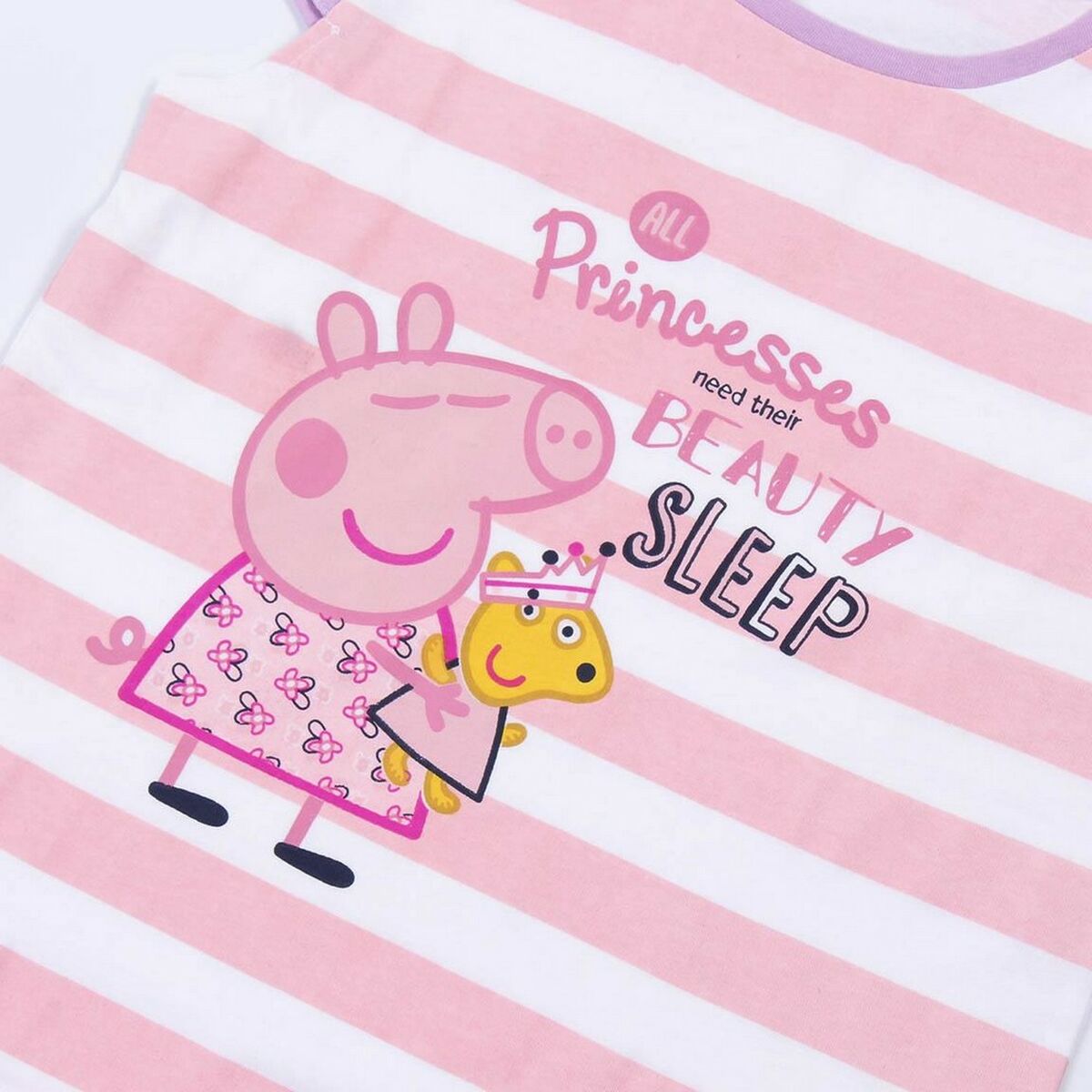 Балаларға арналған жазғы пижама Peppa Pig қызғылт күлгін-6