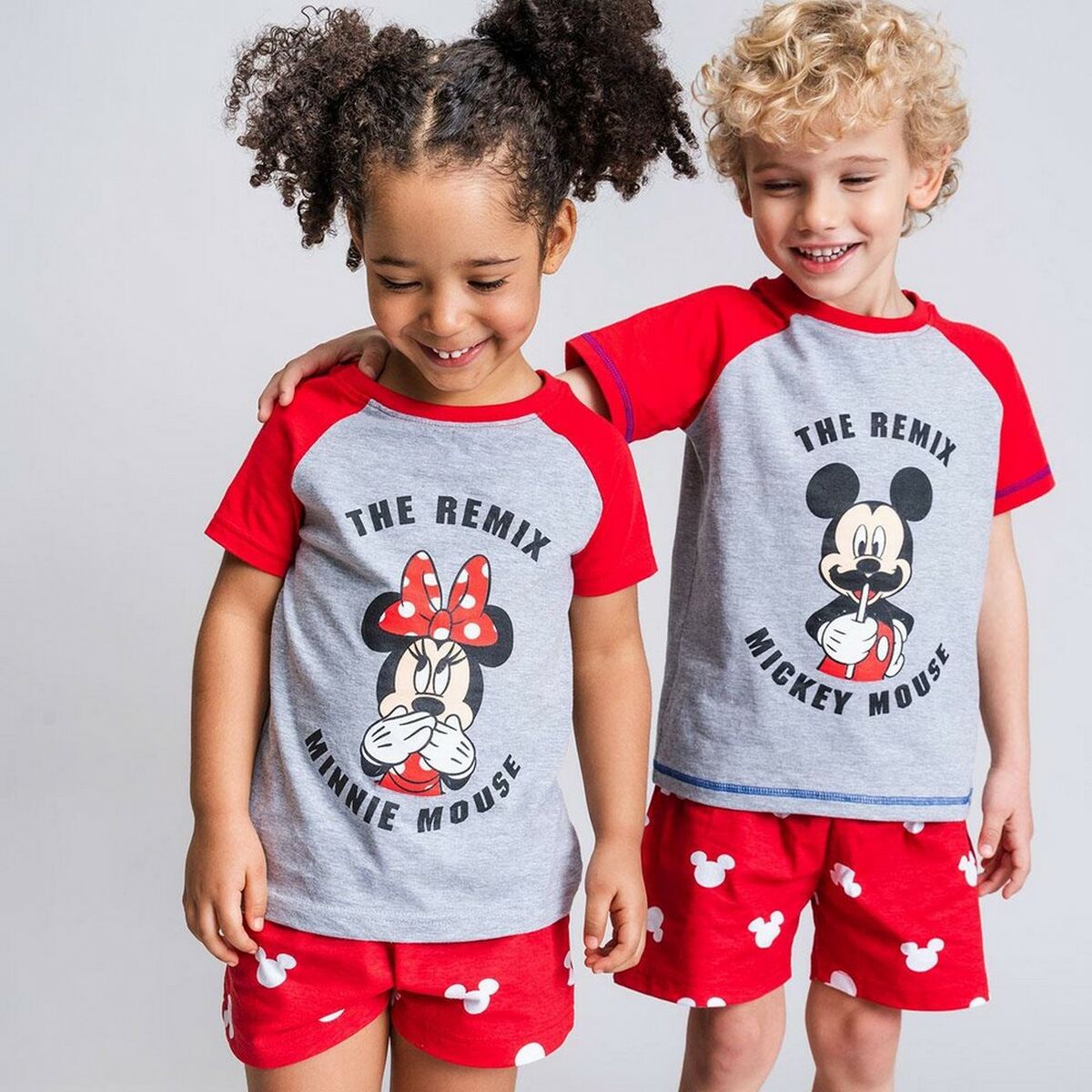 Ұлдарға арналған жазғы пижама Minnie Mouse Қызыл Сұр-2
