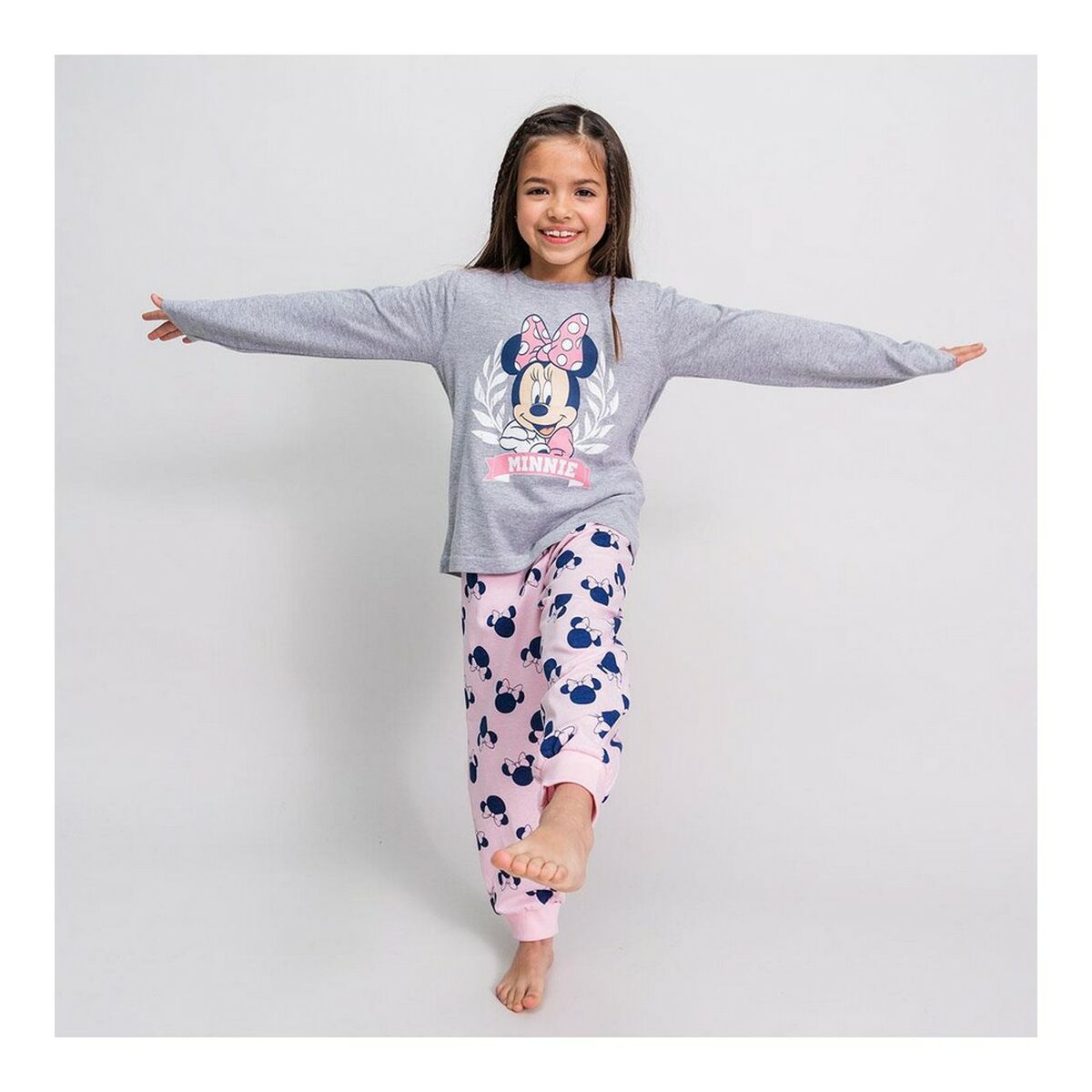 Балалар Minnie Mouse Сұр пижамы-3