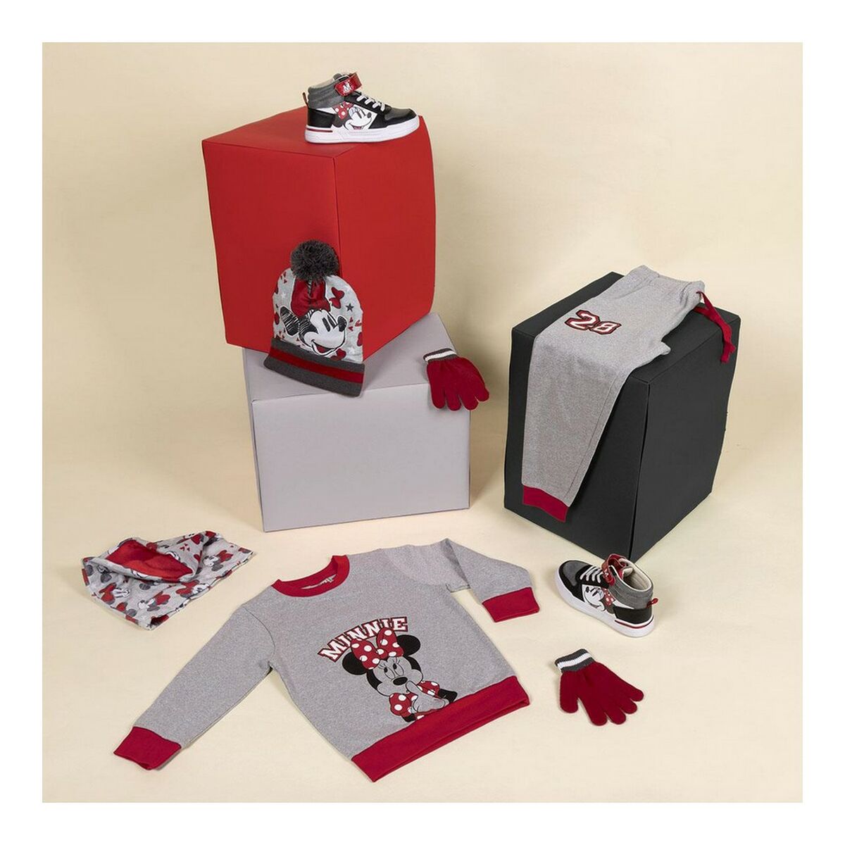 Балаларға арналған спорттық костюм Minnie Mouse Сұр-4