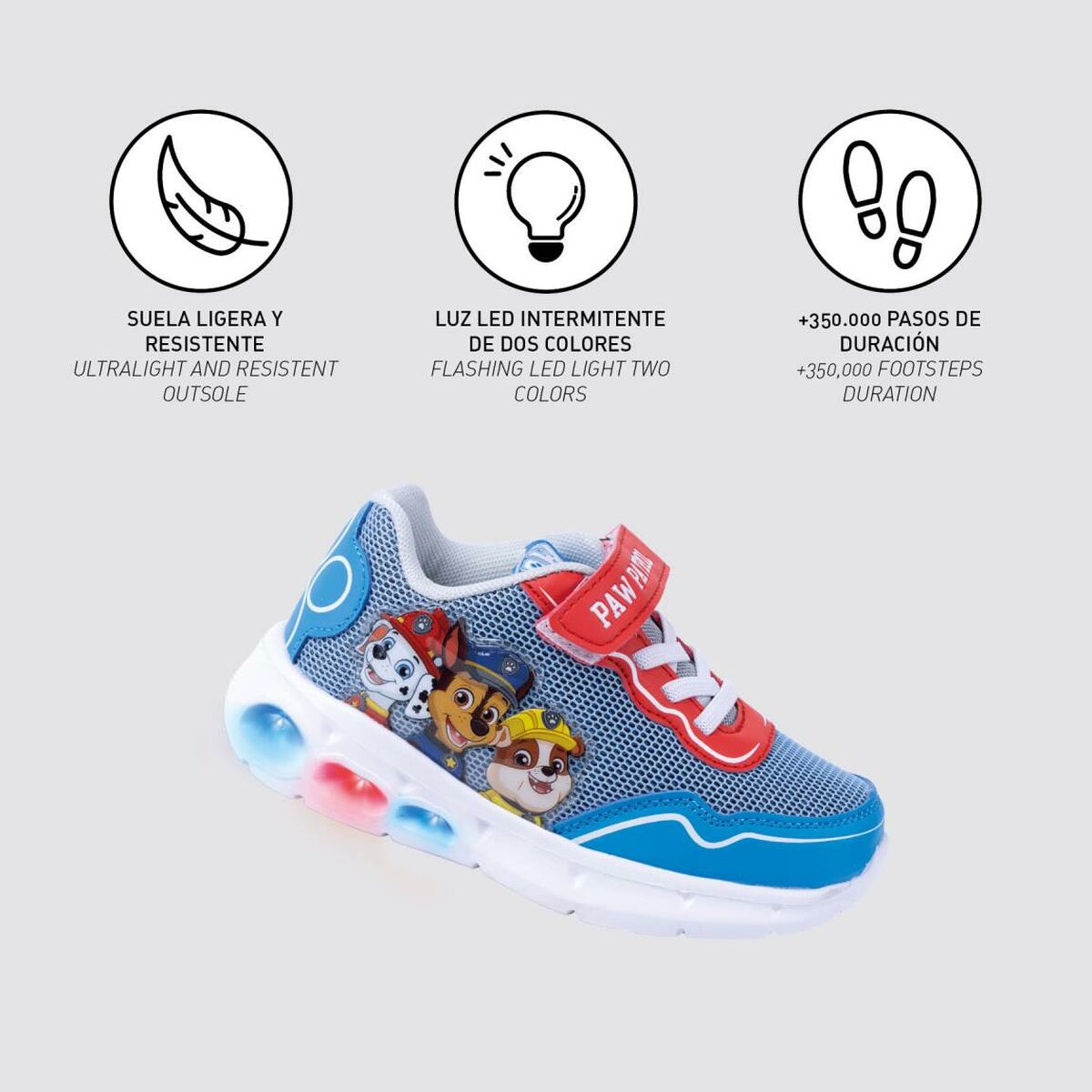 Жарықдиодты кроссовкалар The Paw Patrol Blue-5