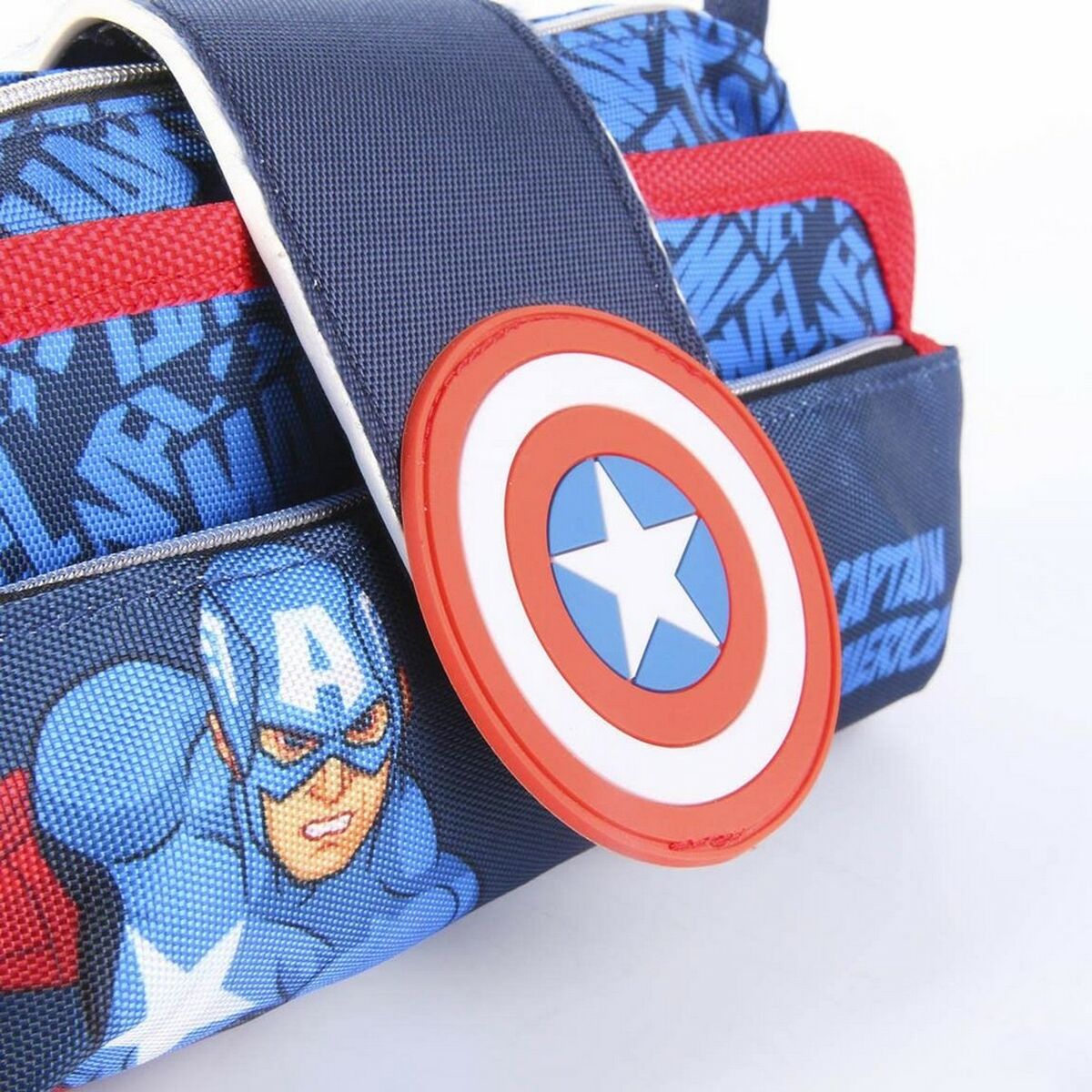 Школьный пенал Marvel Синий (22 x 12 x 7 cm)-4