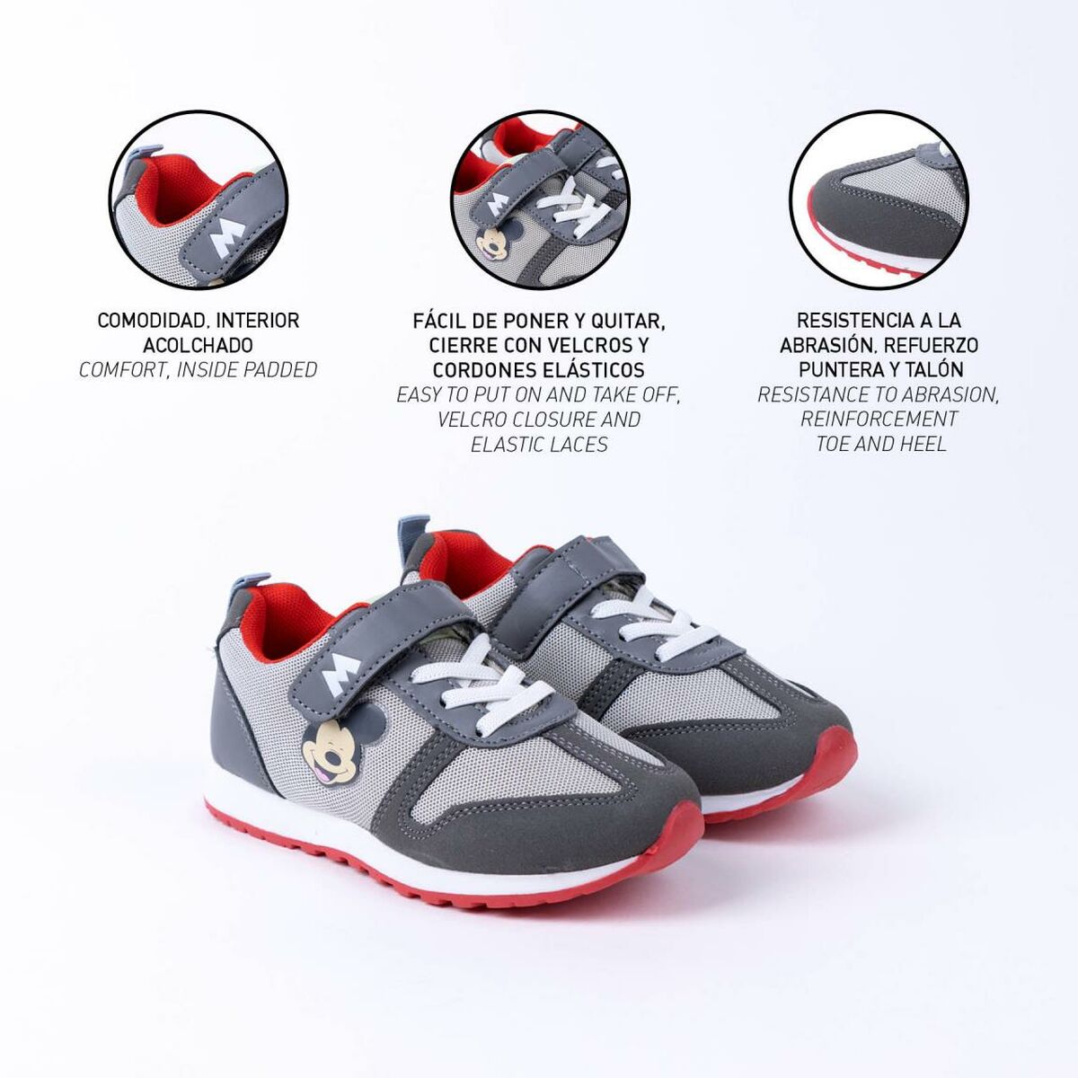 Балалар спорттық кроссовкалар Mickey Mouse Сұр-7