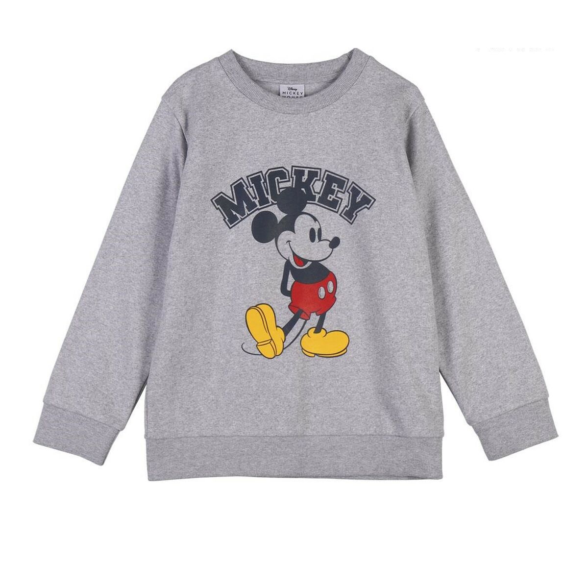 Felpa senza cappuccio Mickey Mouse Grigio-7