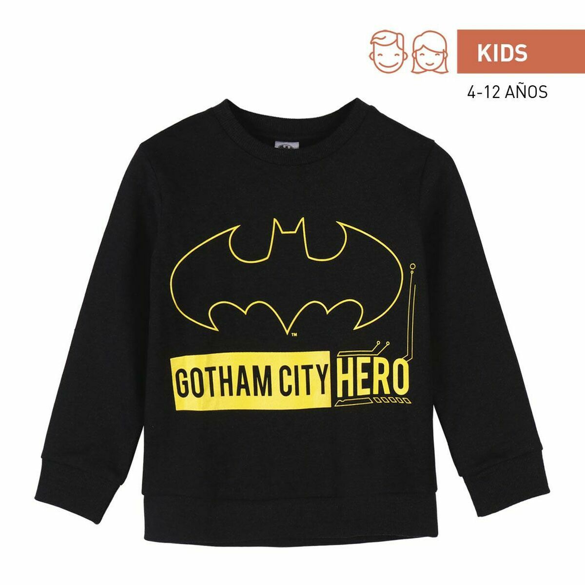 Sweat-shirt sans capuche bébé Batman Noir-3