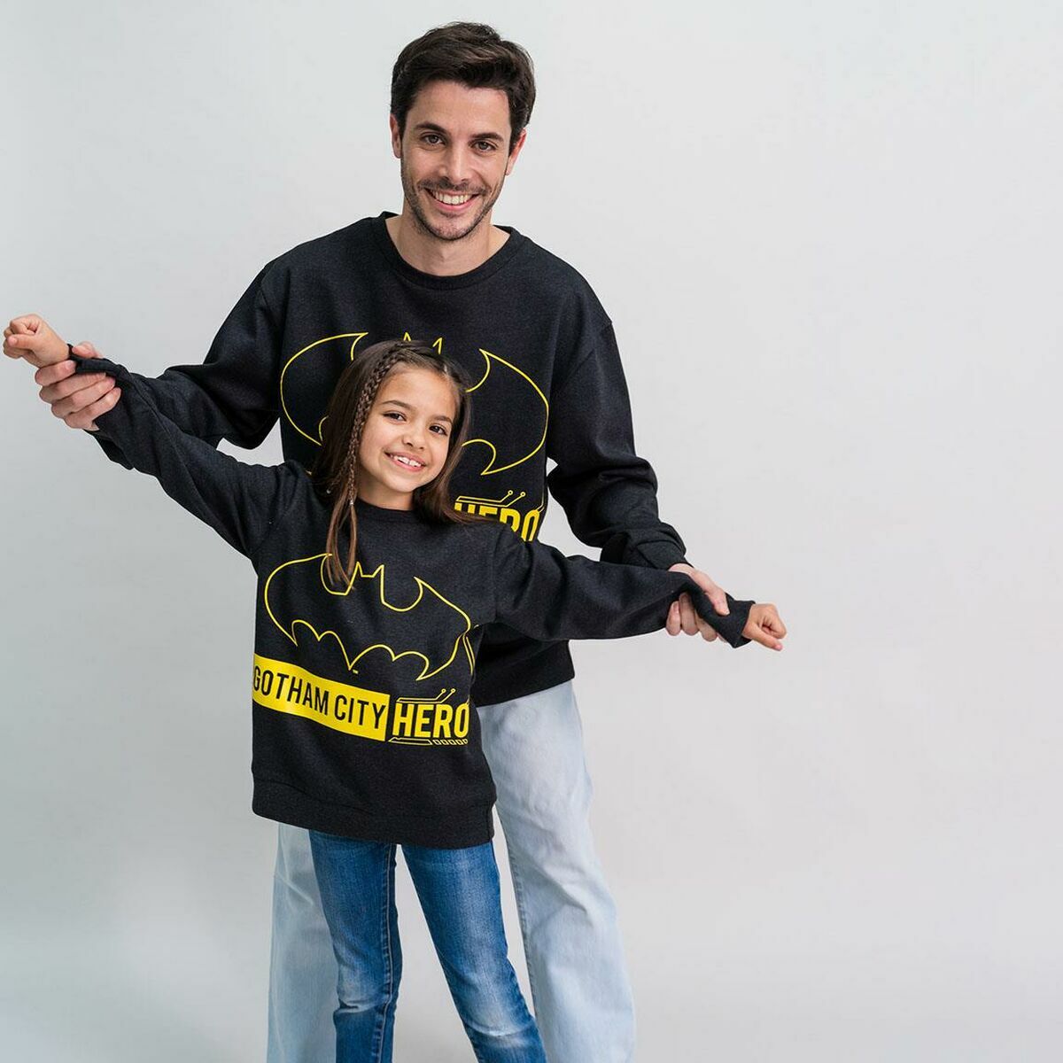 Sweat-shirt sans capuche bébé Batman Noir-5