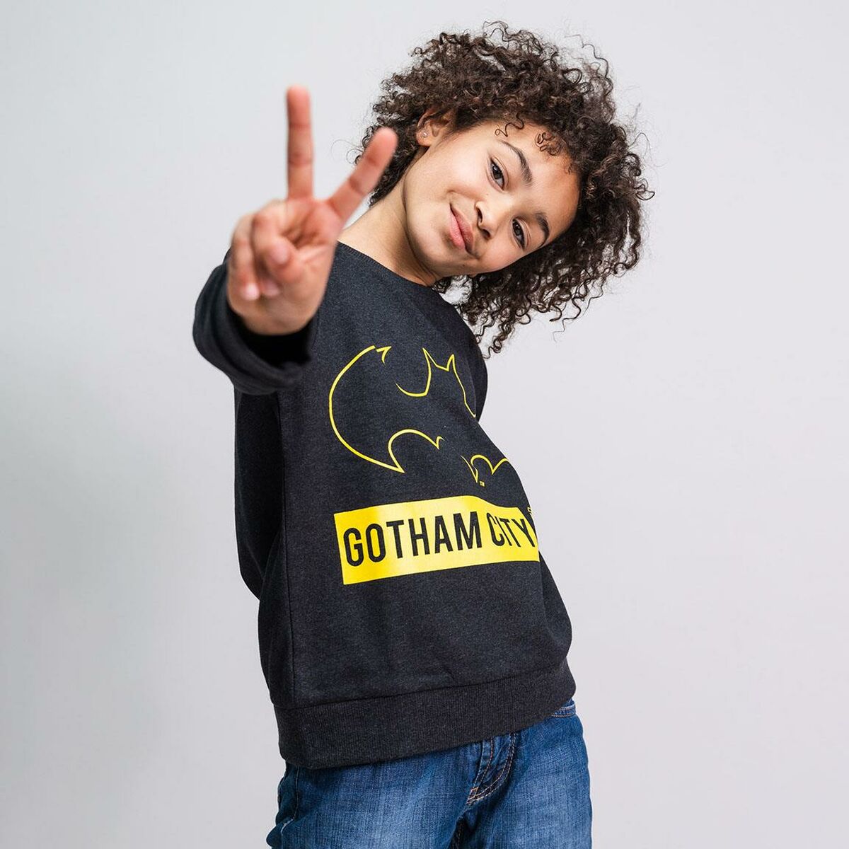Sweat-shirt sans capuche bébé Batman Noir-7