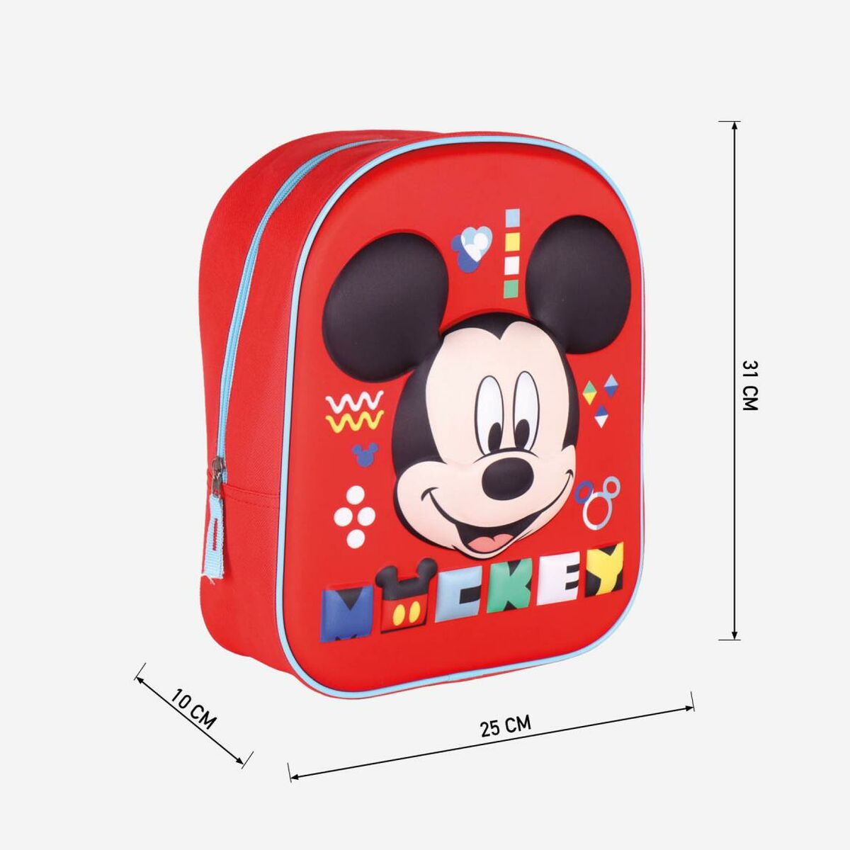 Школьный рюкзак Mickey Mouse Красный (25 x 31 x 10 cm)-6
