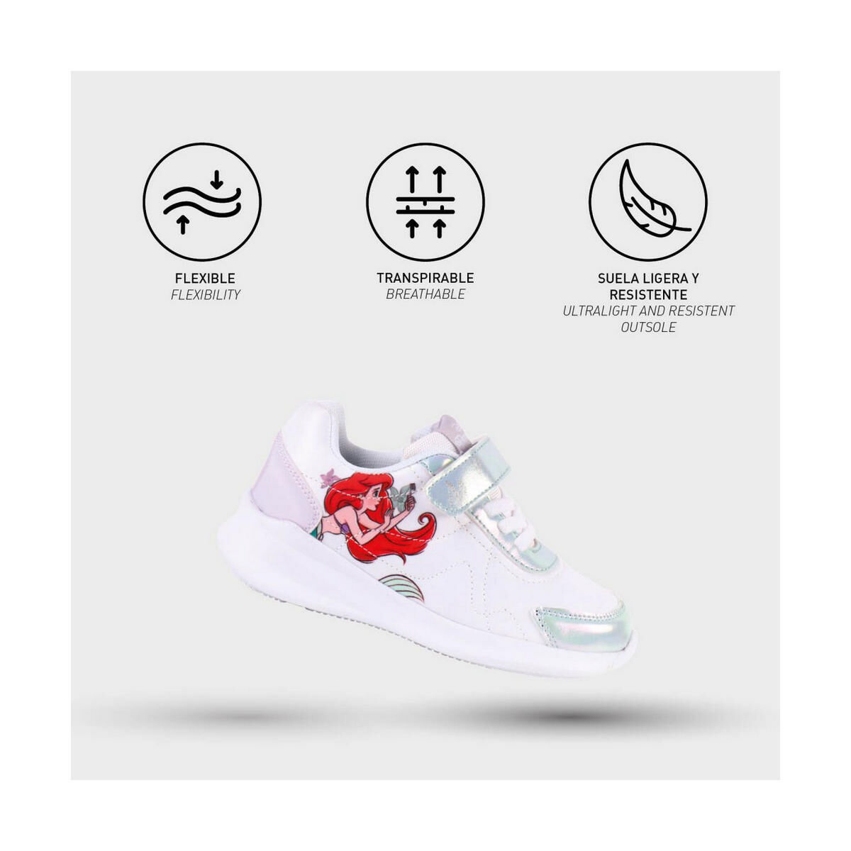 Disney Princess մանկական սպորտային սպորտային սպորտային կոշիկները-5