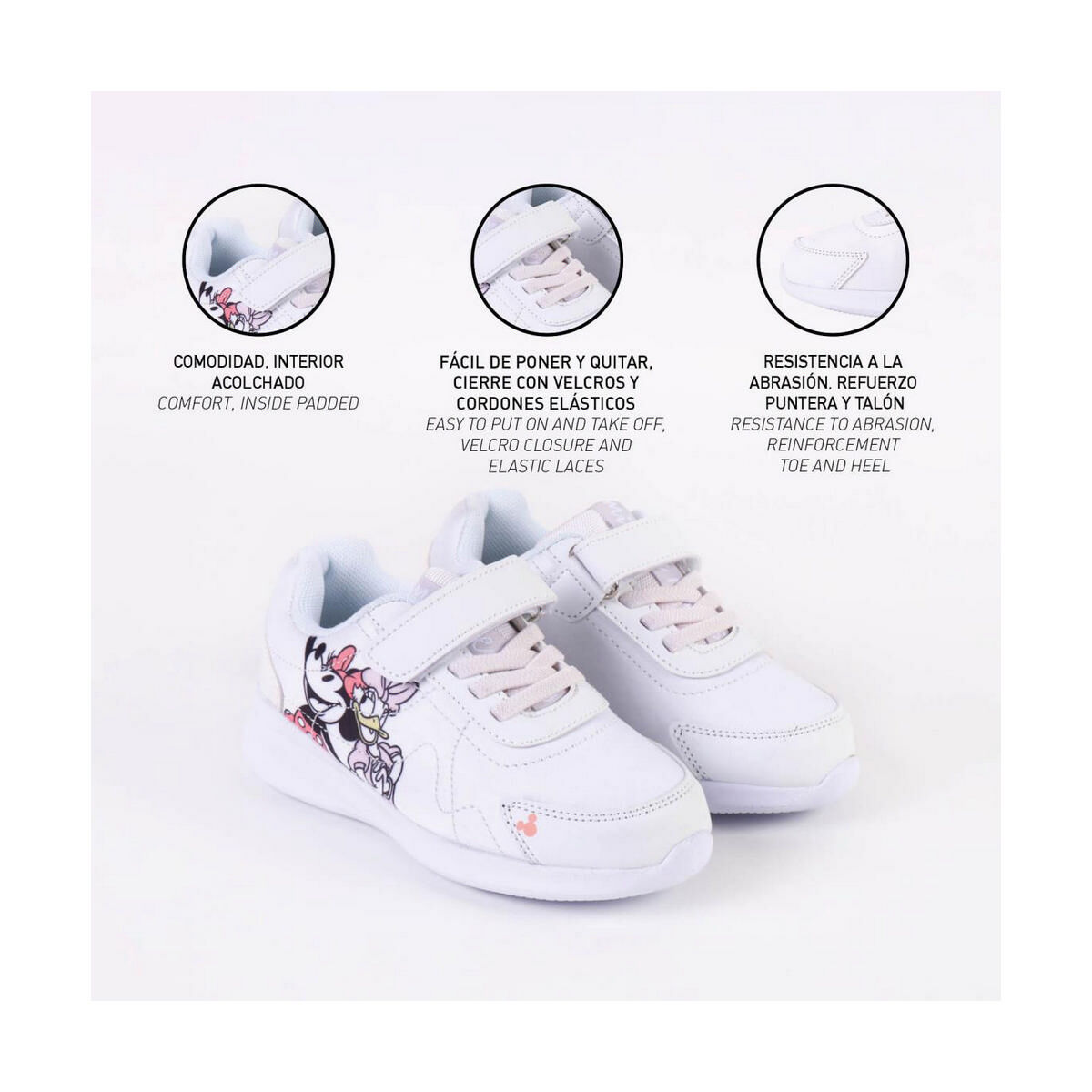 Մանկական սպորտային սպորտային սպորտային սպորտային կոշիկներ Minnie Mouse Սպիտակ-6