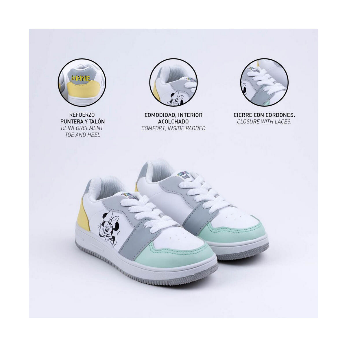 Մանկական սպորտային սպորտային սպորտային սպորտային կոշիկներ Minnie Mouse Տարբեր գունավոր-8