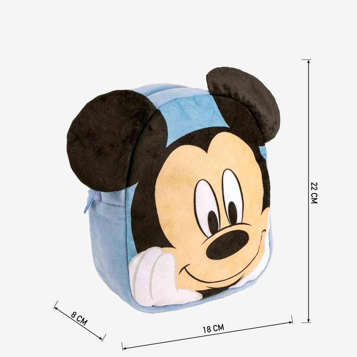 Школьный рюкзак Mickey Mouse Светло Синий 18 x 22 x 8 cm-2
